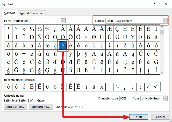 add accent marks on word for mac